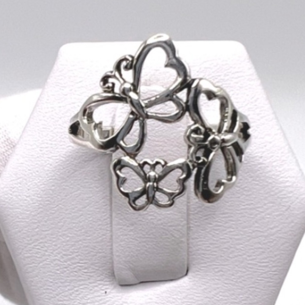 Butterfly Silver Wrap Ring Size 7
